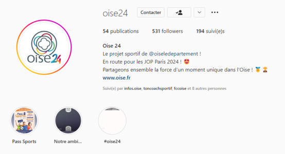 Banière du compte Instagram Oise24